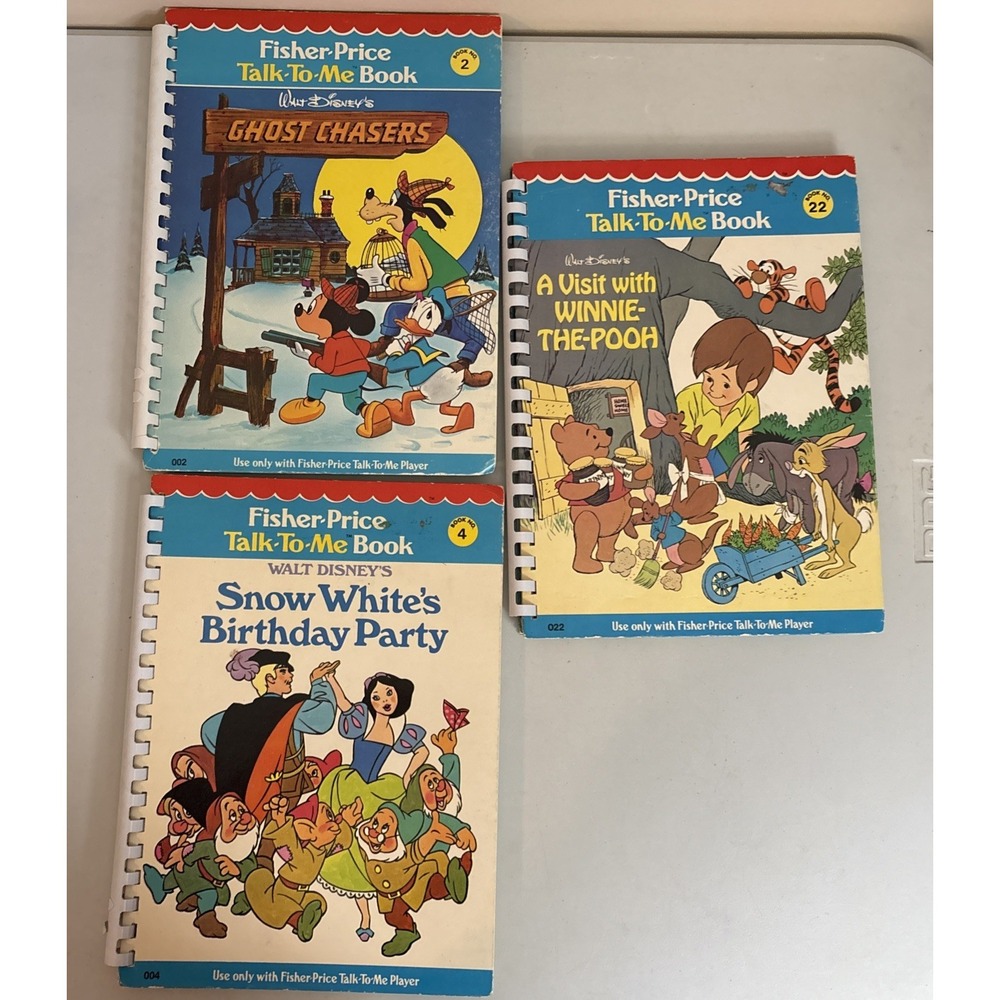 VTG Fisher Price Talk To Me Books Lot of 3 #02, #04, #22 Not Tested